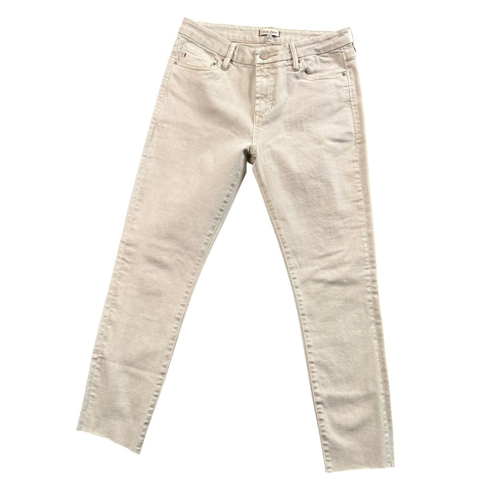 Dear John Gisele Skinny Jeans 28 Tan‎ High Rise Raw Hem Stretch